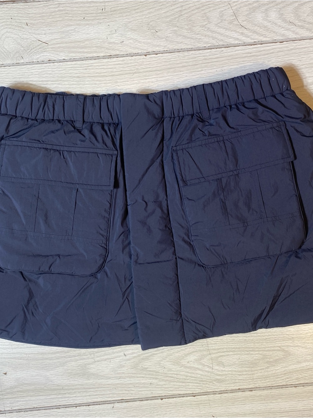 KBB by KAHLANA Women's 'The Duvet Cargo Skirt' Navy Blue Size XL NWOT